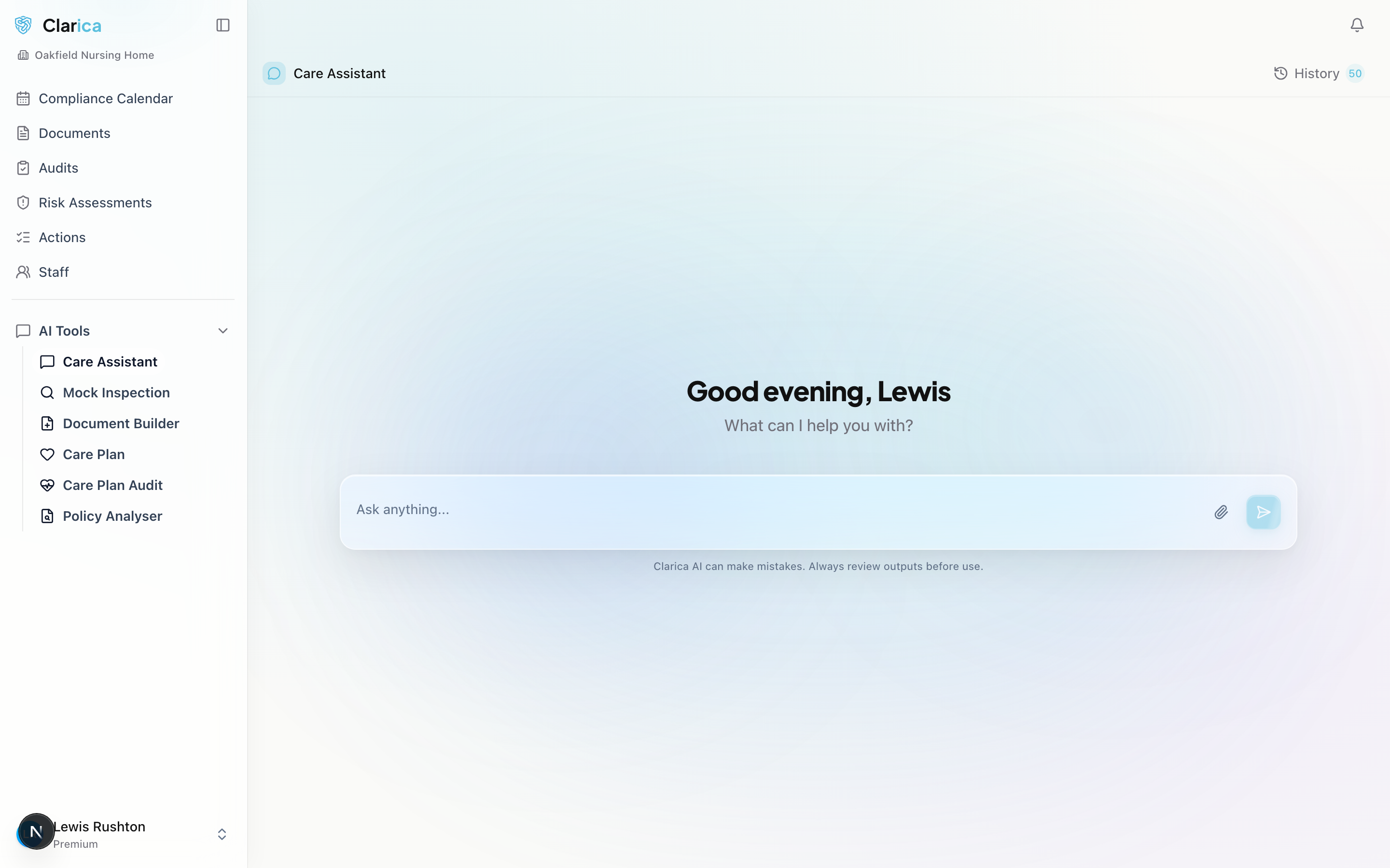 Document generation interface showing a policy being created with regulatory citations